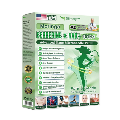 🔥Made in USA | Slimoly™ Moringa & Berberine 10-IN-1 Advanced Nano Microneedle Patch