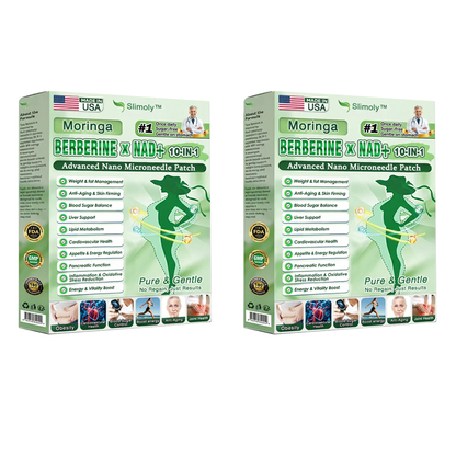 🔥Made in USA | Slimoly™ Moringa & Berberine 10-IN-1 Advanced Nano Microneedle Patch