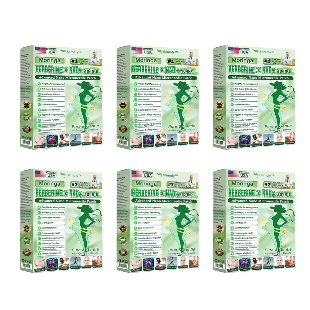 🔥Made in USA | Slimoly™ Moringa & Berberine 10-IN-1 Advanced Nano Microneedle Patch